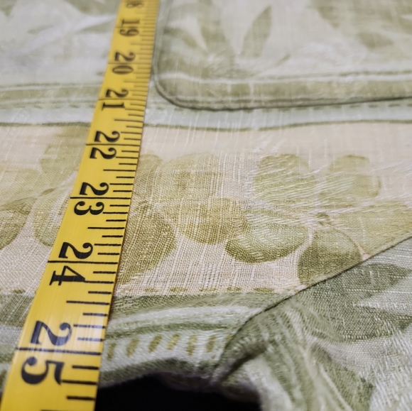 Tommy Bahama men's XL button up collar yellow green camp shirt - Picture 8 of 11